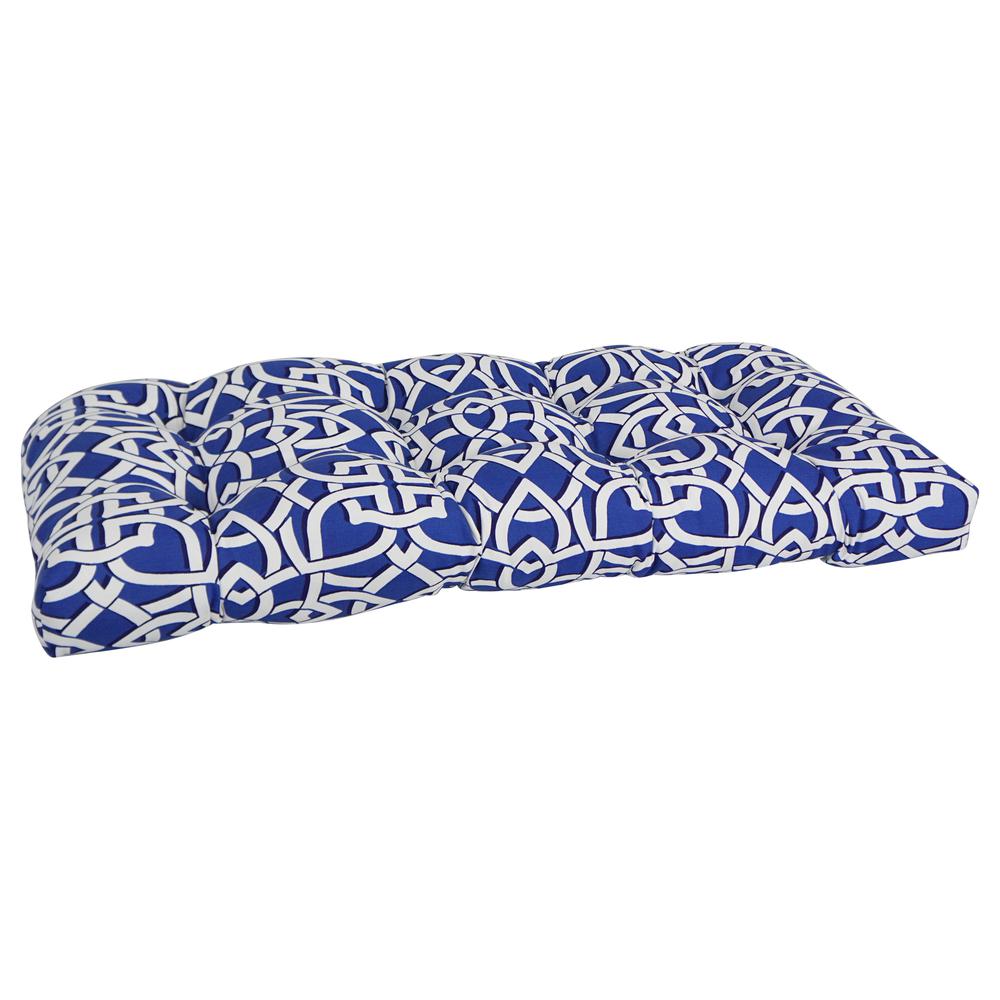42-inch by 19-inch U-Shaped Patterned Spun Polyester Tufted Settee/Bench Cushion  93180-LS-OD-147. Picture 1