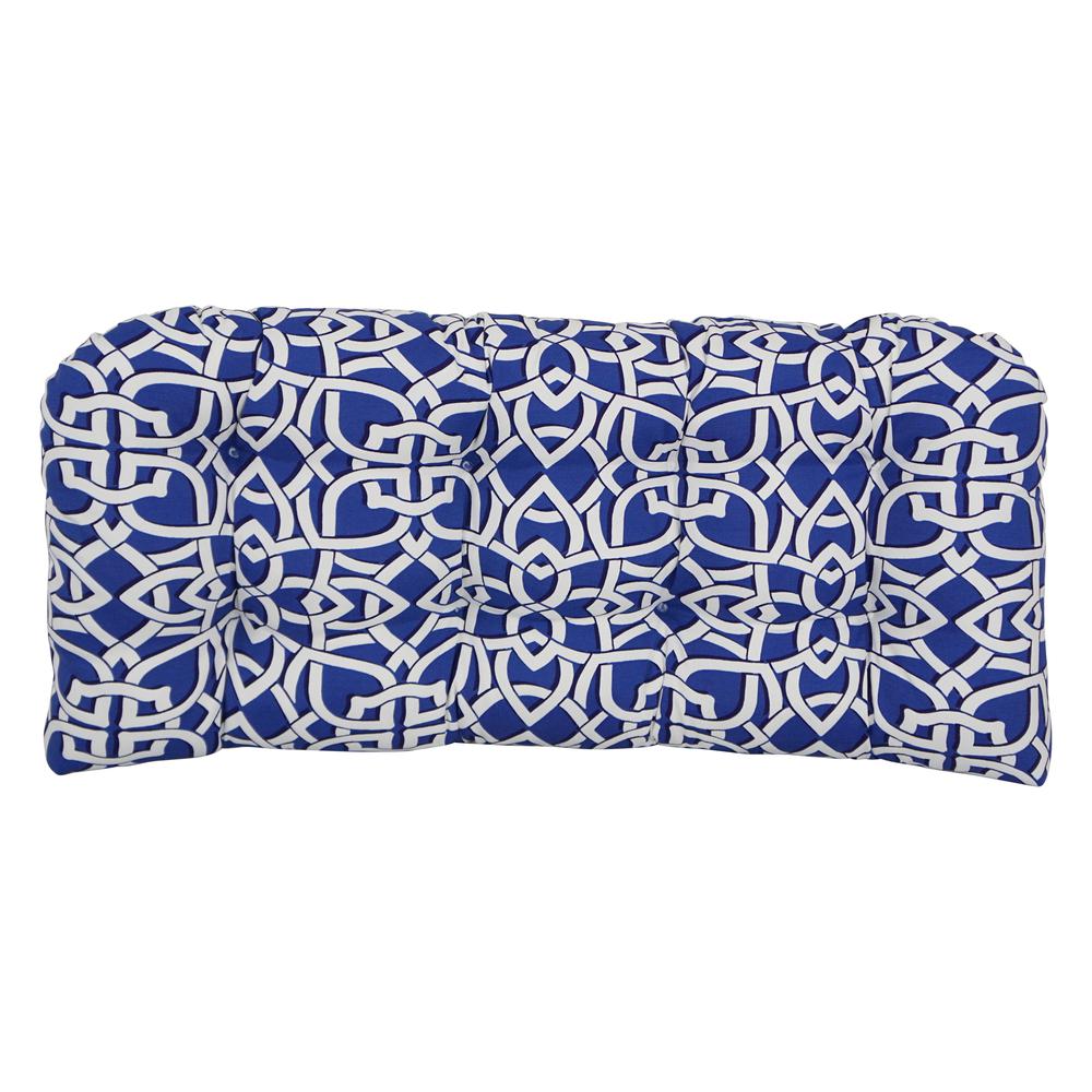 42-inch by 19-inch U-Shaped Patterned Spun Polyester Tufted Settee/Bench Cushion  93180-LS-OD-147. Picture 2