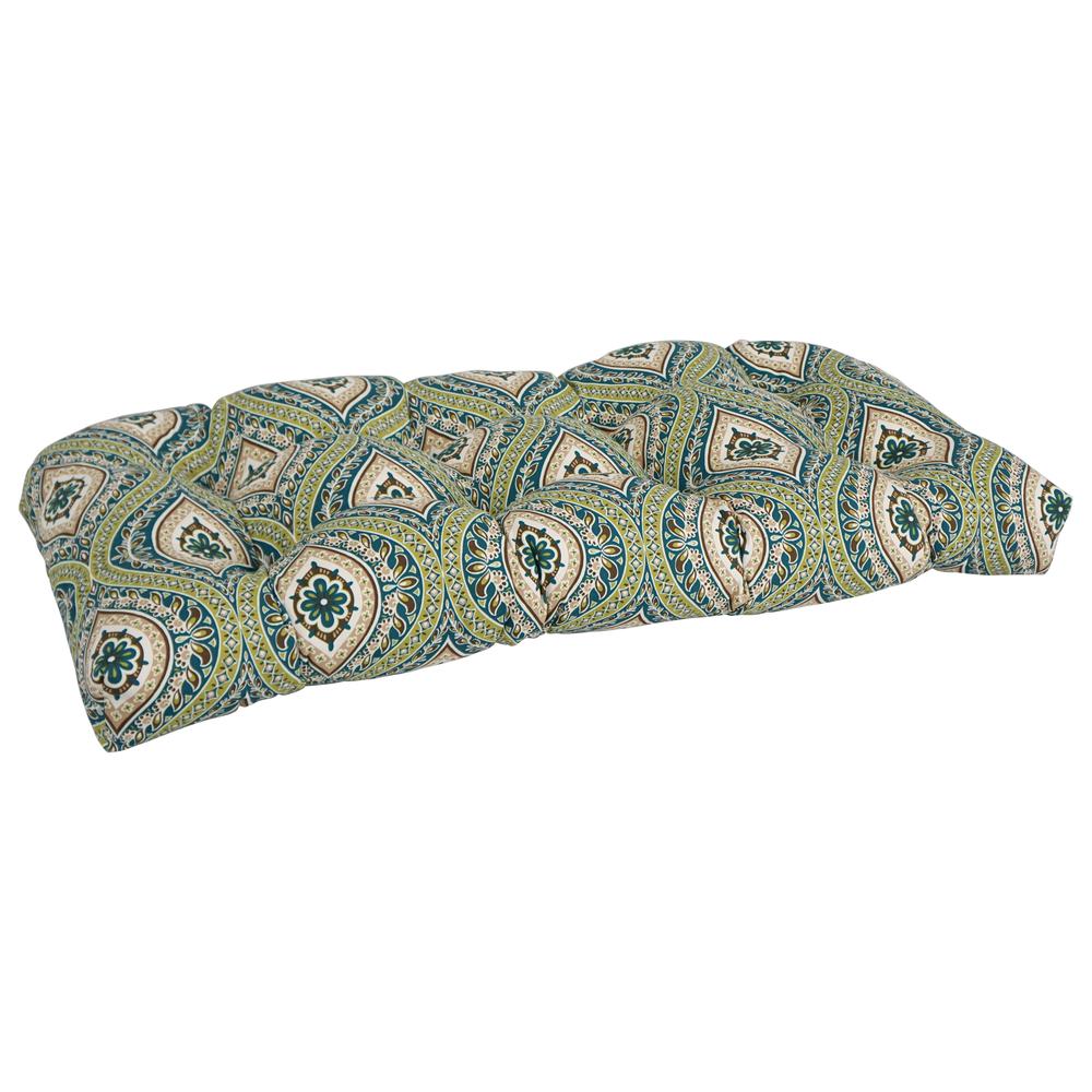 42-inch by 19-inch U-Shaped Patterned Spun Polyester Tufted Settee/Bench Cushion  93180-LS-OD-152. Picture 1