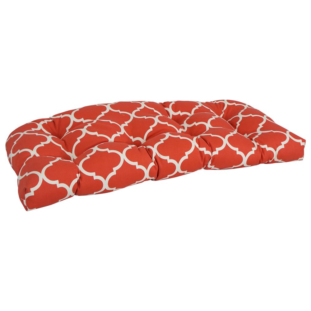 42-inch by 19-inch U-Shaped Patterned Spun Polyester Tufted Settee/Bench Cushion  93180-LS-OD-159. Picture 1