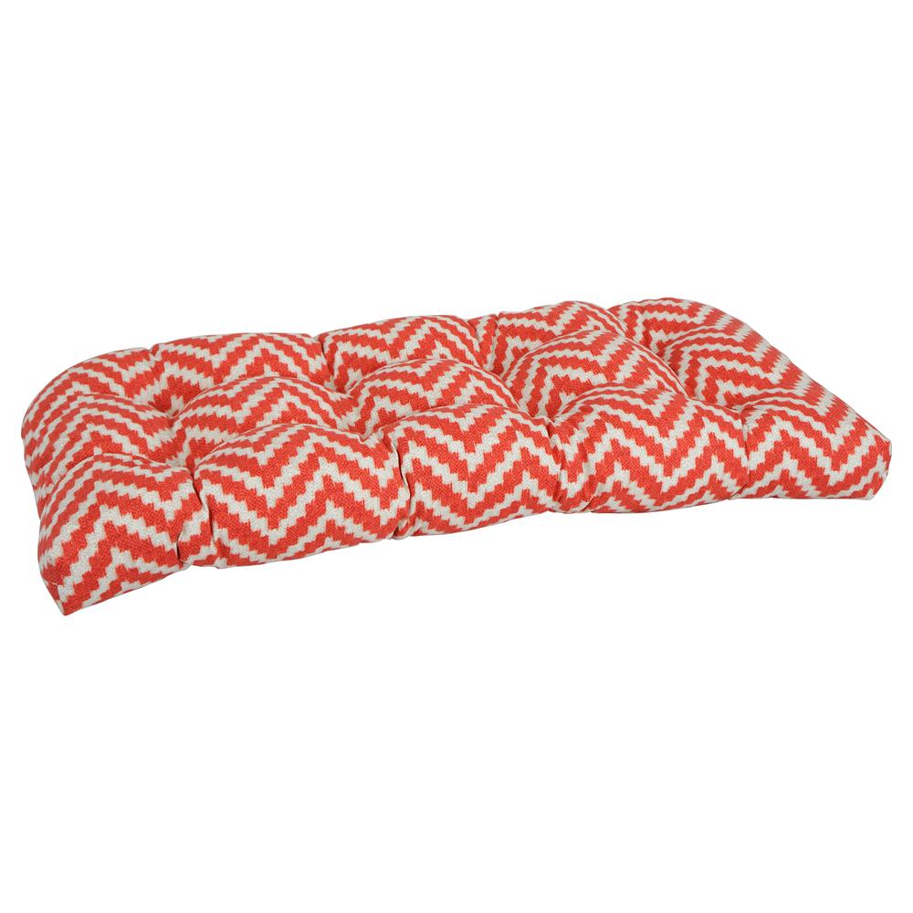 42-inch by 19-inch U-Shaped Patterned Spun Polyester Tufted Settee/Bench Cushion  93180-LS-OD-199. Picture 1