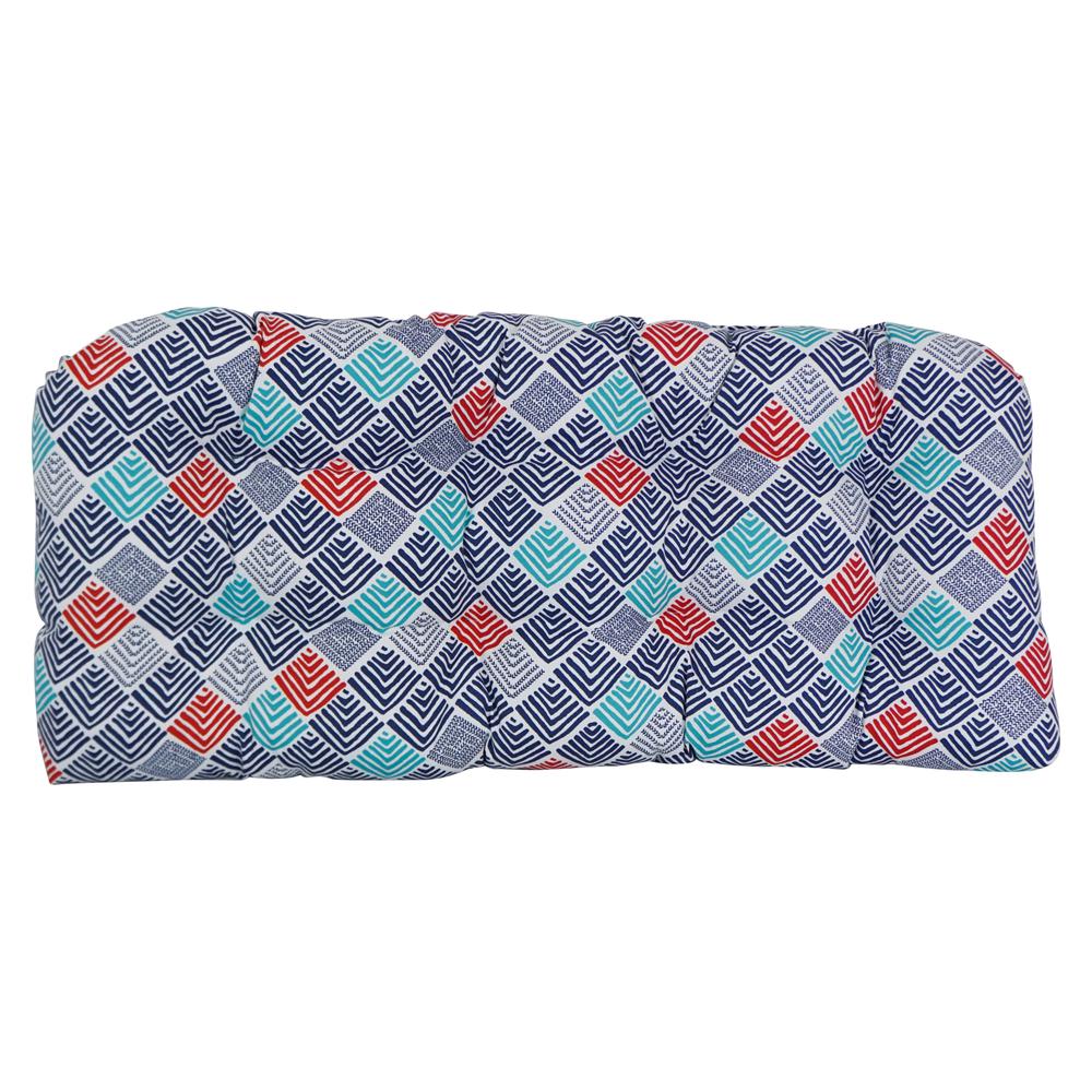 42-inch by 19-inch U-Shaped Patterned Spun Polyester Tufted Settee/Bench Cushion  93180-LS-OD-204. Picture 2