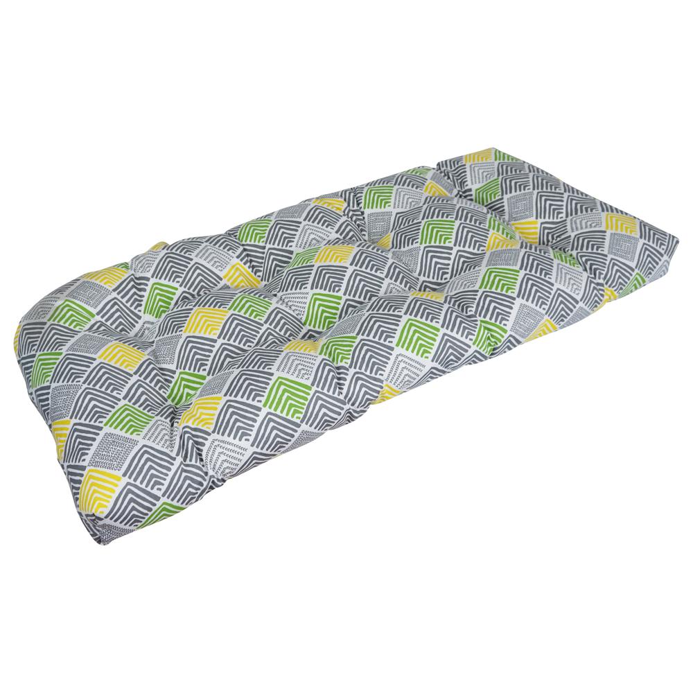 42-inch by 19-inch U-Shaped Patterned Spun Polyester Tufted Settee/Bench Cushion  93180-LS-OD-205. Picture 1