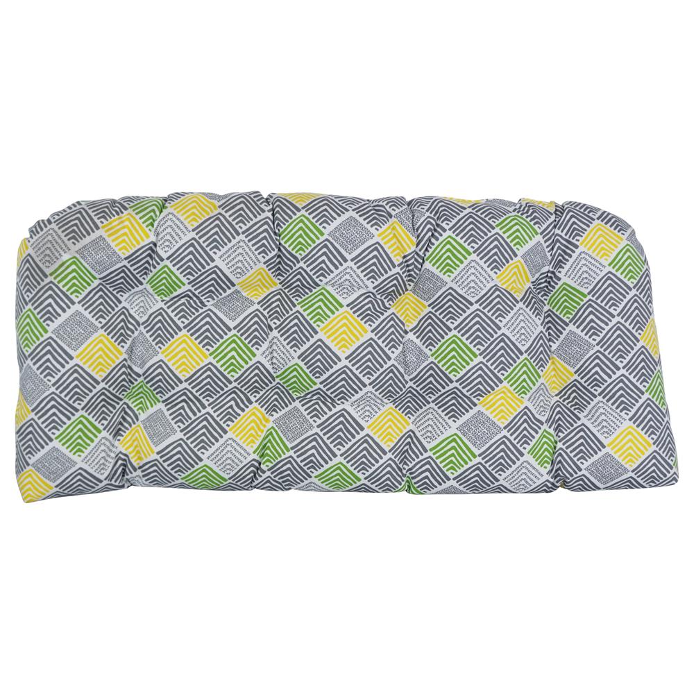 42-inch by 19-inch U-Shaped Patterned Spun Polyester Tufted Settee/Bench Cushion  93180-LS-OD-205. Picture 2
