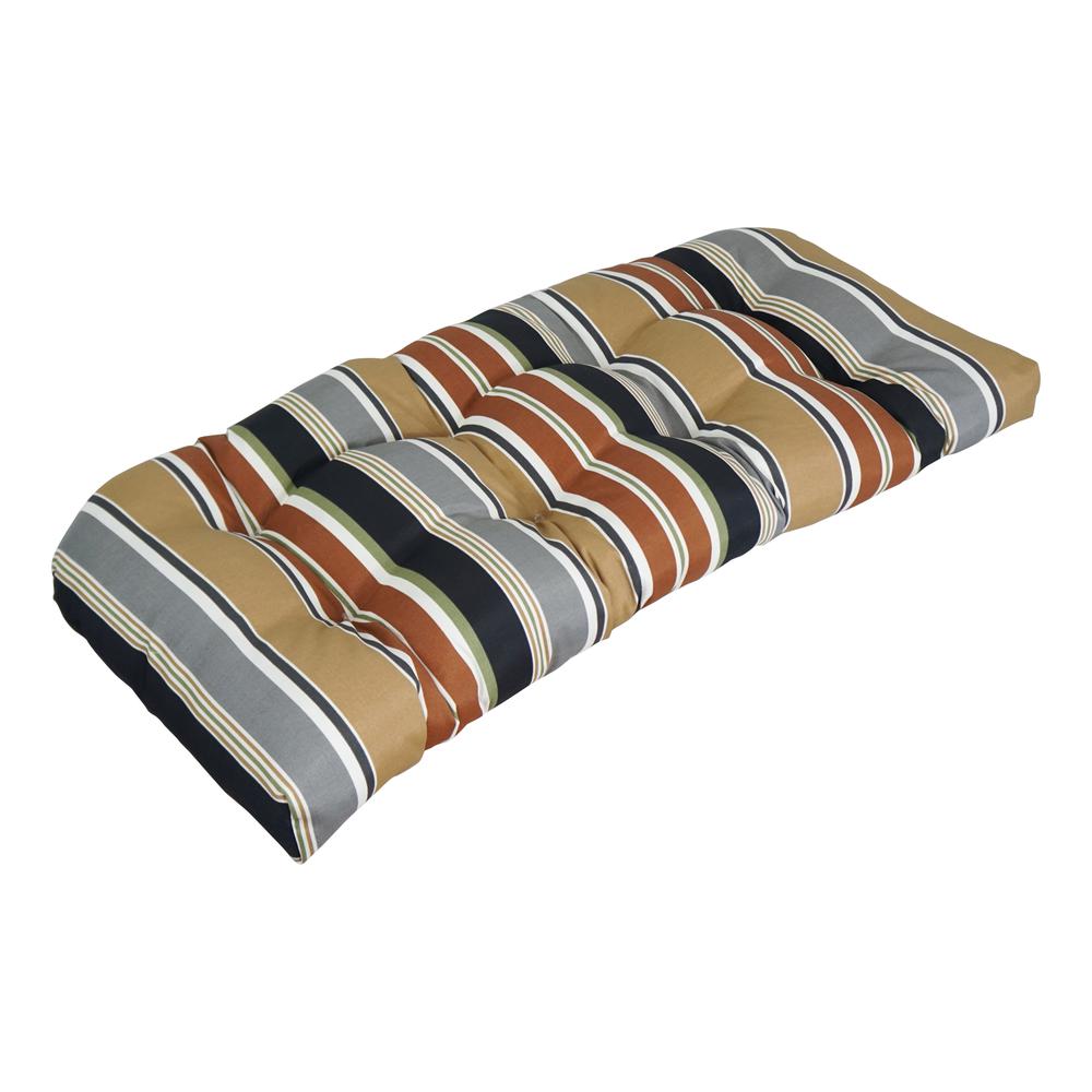 42-inch by 19-inch U-Shaped Patterned Spun Polyester Tufted Settee/Bench Cushion  93180-LS-OD-207. Picture 1