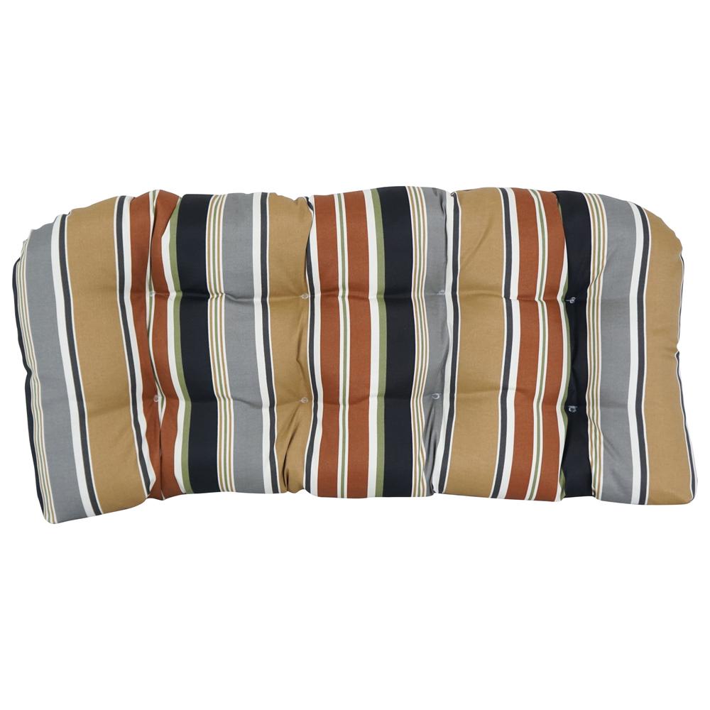 42-inch by 19-inch U-Shaped Patterned Spun Polyester Tufted Settee/Bench Cushion  93180-LS-OD-207. Picture 2