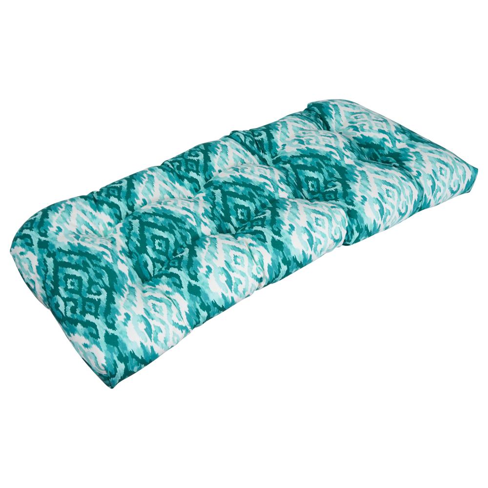 42-inch by 19-inch U-Shaped Patterned Spun Polyester Tufted Settee/Bench Cushion  93180-LS-OD-226. Picture 1