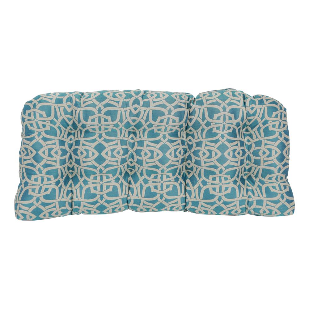 42-inch by 19-inch U-Shaped Premium Outdoor Tufted Settee/Bench Cushion. Picture 2