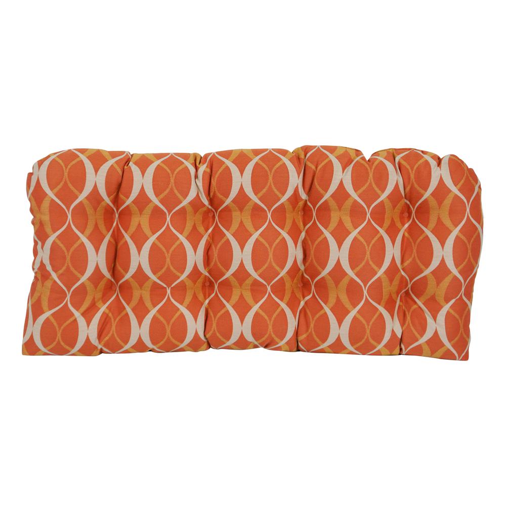 42-inch by 19-inch U-Shaped Premium Outdoor Tufted Settee/Bench Cushion. Picture 2