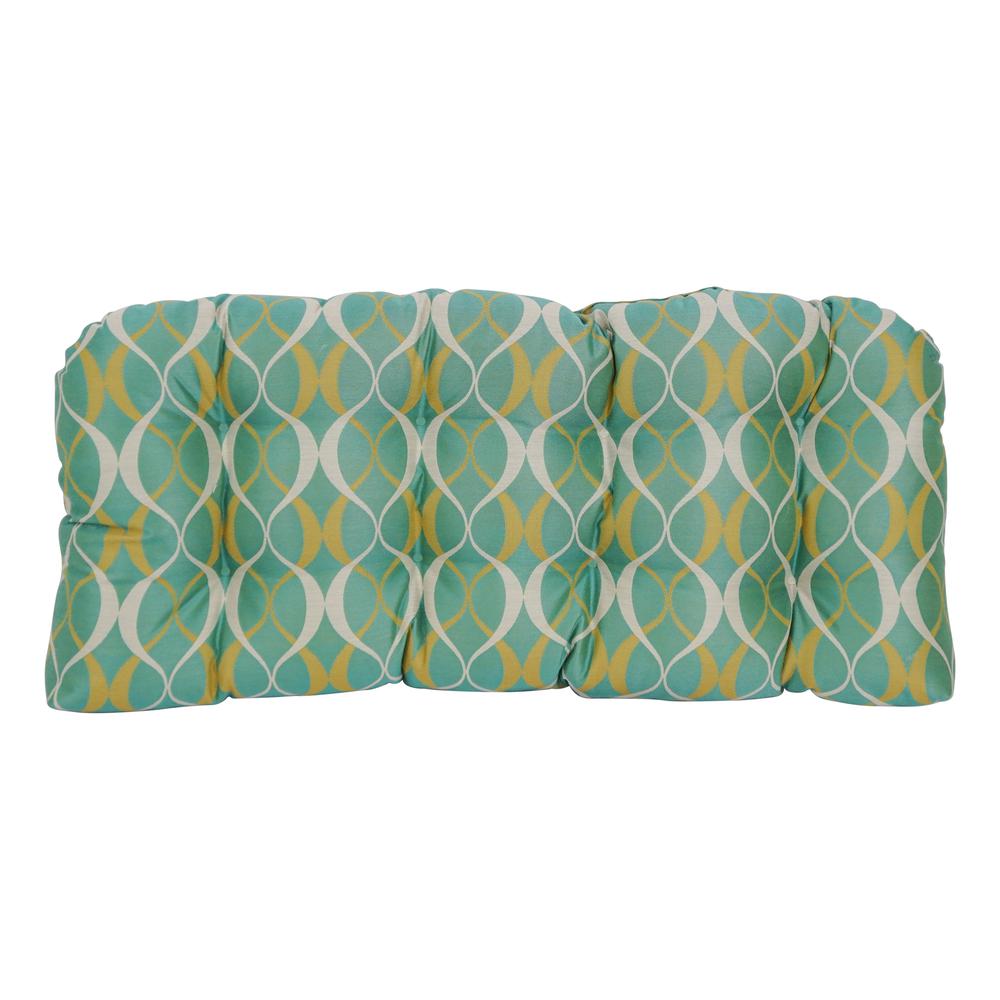 42-inch by 19-inch U-Shaped Premium Outdoor Tufted Settee/Bench Cushion. Picture 2