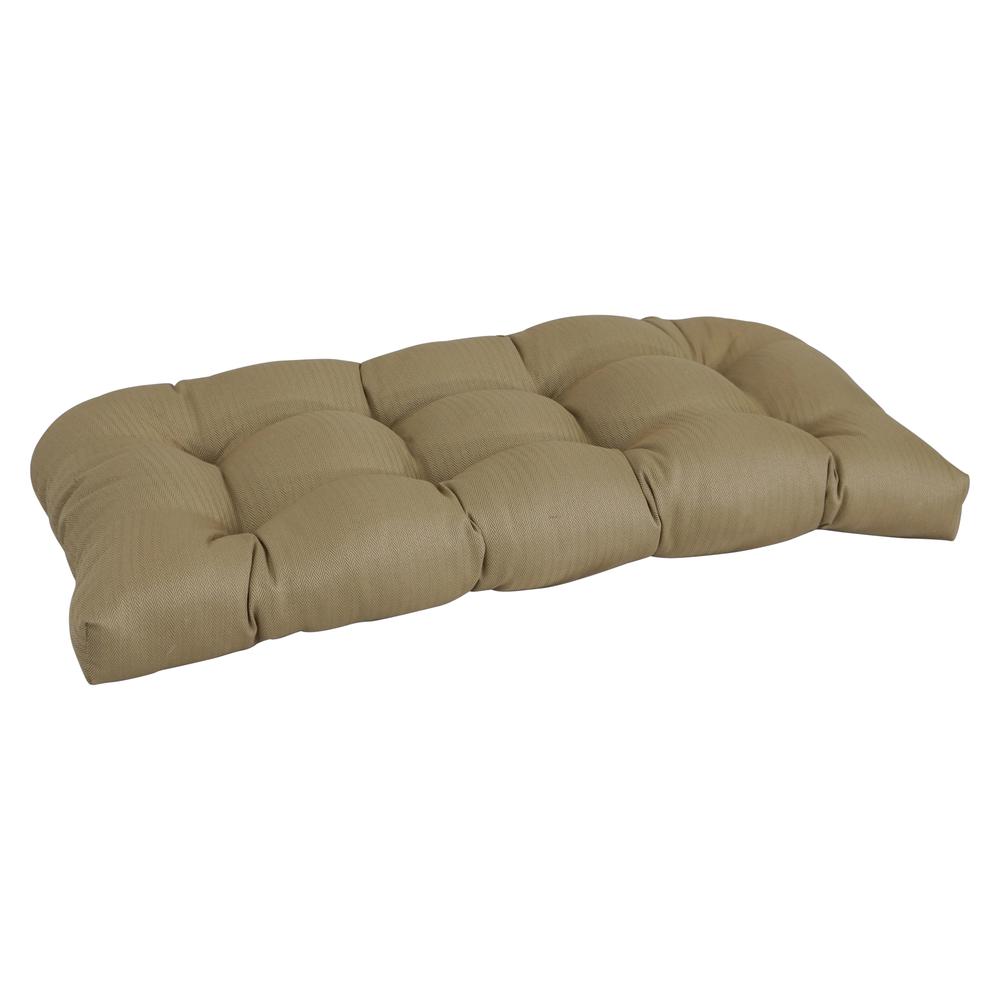 42-inch by 19-inch U-Shaped Premium Outdoor Tufted Settee/Bench Cushion. Picture 1