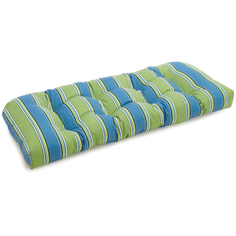42-inch by 19-inch U-Shaped Solid Spun Polyester Tufted Settee/Bench Cushion. Picture 1