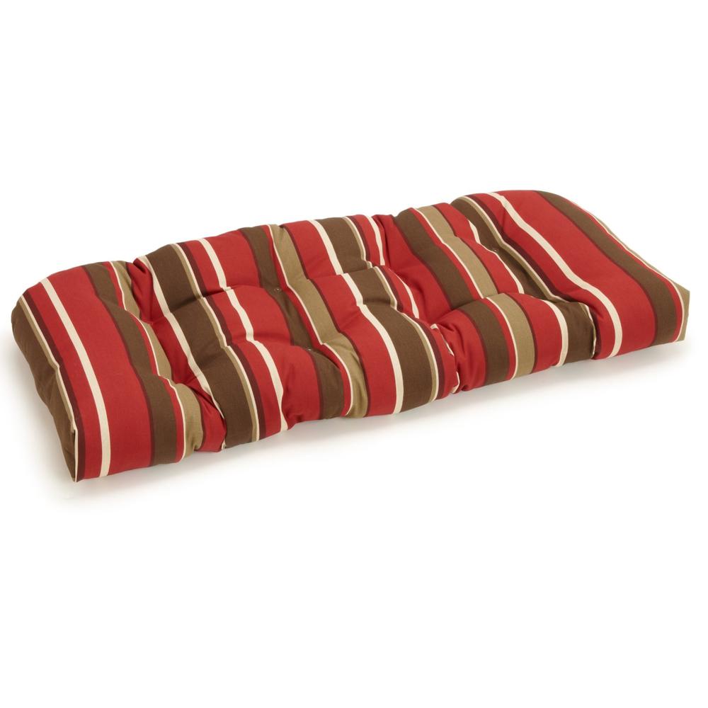 42-inch by 19-inch U-Shaped Solid Spun Polyester Tufted Settee/Bench Cushion. Picture 1