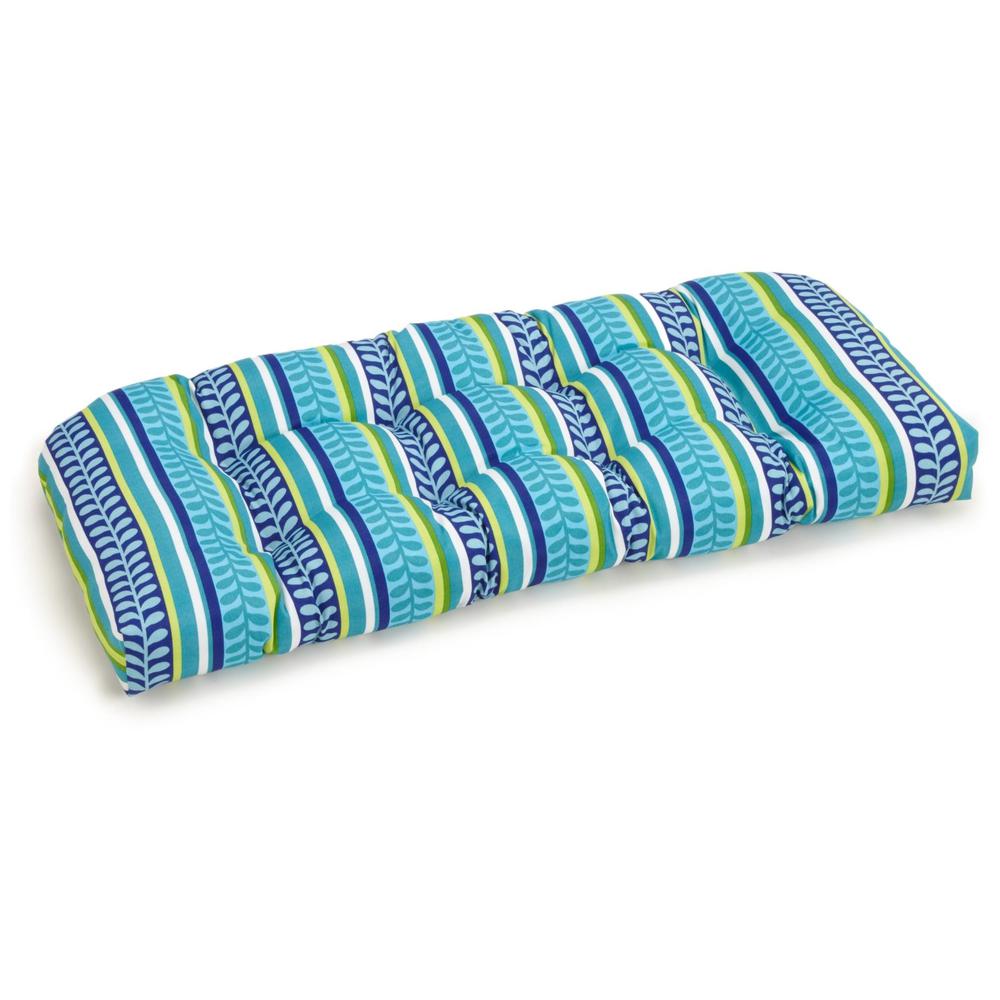 42-inch by 19-inch U-Shaped Solid Spun Polyester Tufted Settee/Bench Cushion. Picture 1