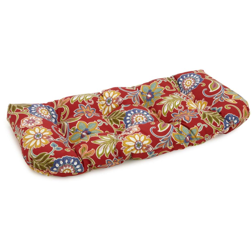 42-inch by 19-inch U-Shaped Solid Spun Polyester Tufted Settee/Bench Cushion. Picture 2