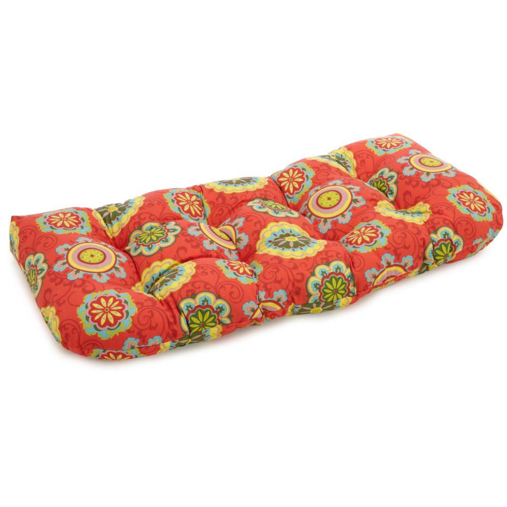 42-inch by 19-inch U-Shaped Solid Spun Polyester Tufted Settee/Bench Cushion. Picture 2