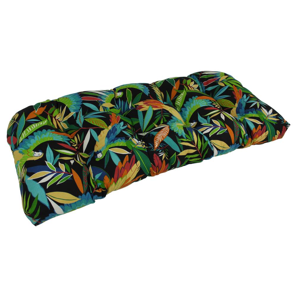 42-inch by 19-inch U-Shaped Solid Spun Polyester Tufted Settee/Bench Cushion. Picture 1
