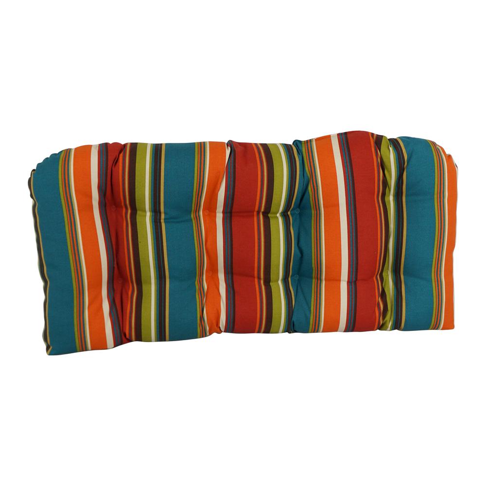 42-inch by 19-inch U-Shaped Patterned Spun Polyester Tufted Settee/Bench Cushion  93180-LS-REO-51. Picture 2