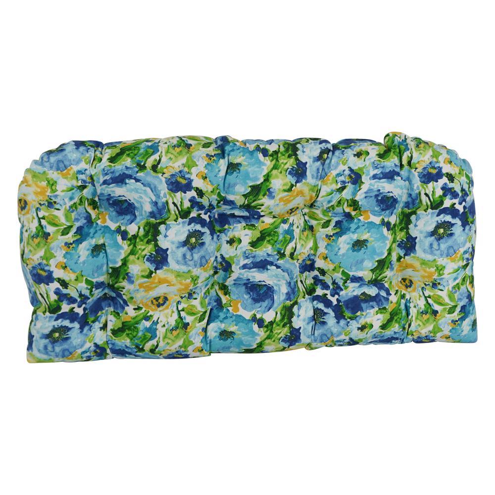 42-inch by 19-inch U-Shaped Patterned Spun Polyester Tufted Settee/Bench Cushion  93180-LS-REO-65. Picture 2