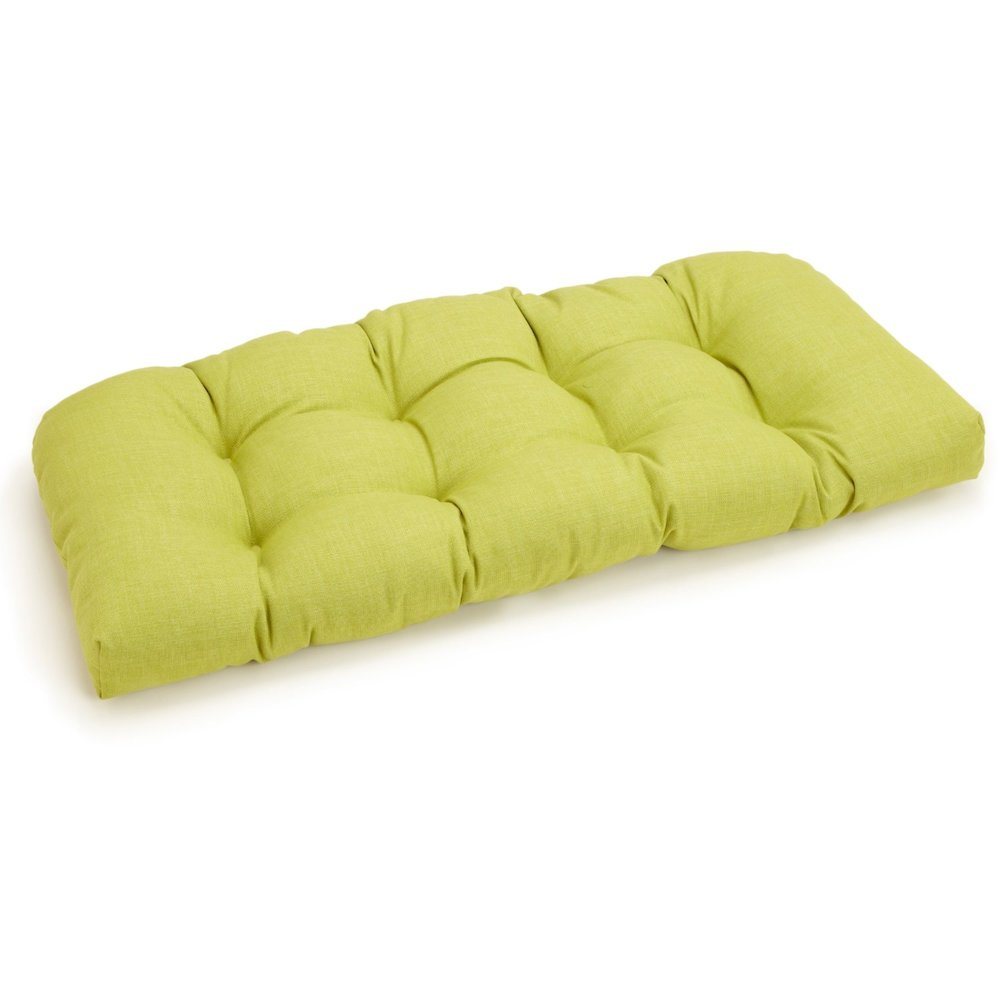 42-inch by 19-inch U-Shaped Solid Spun Polyester Tufted Settee/Bench Cushion. Picture 1