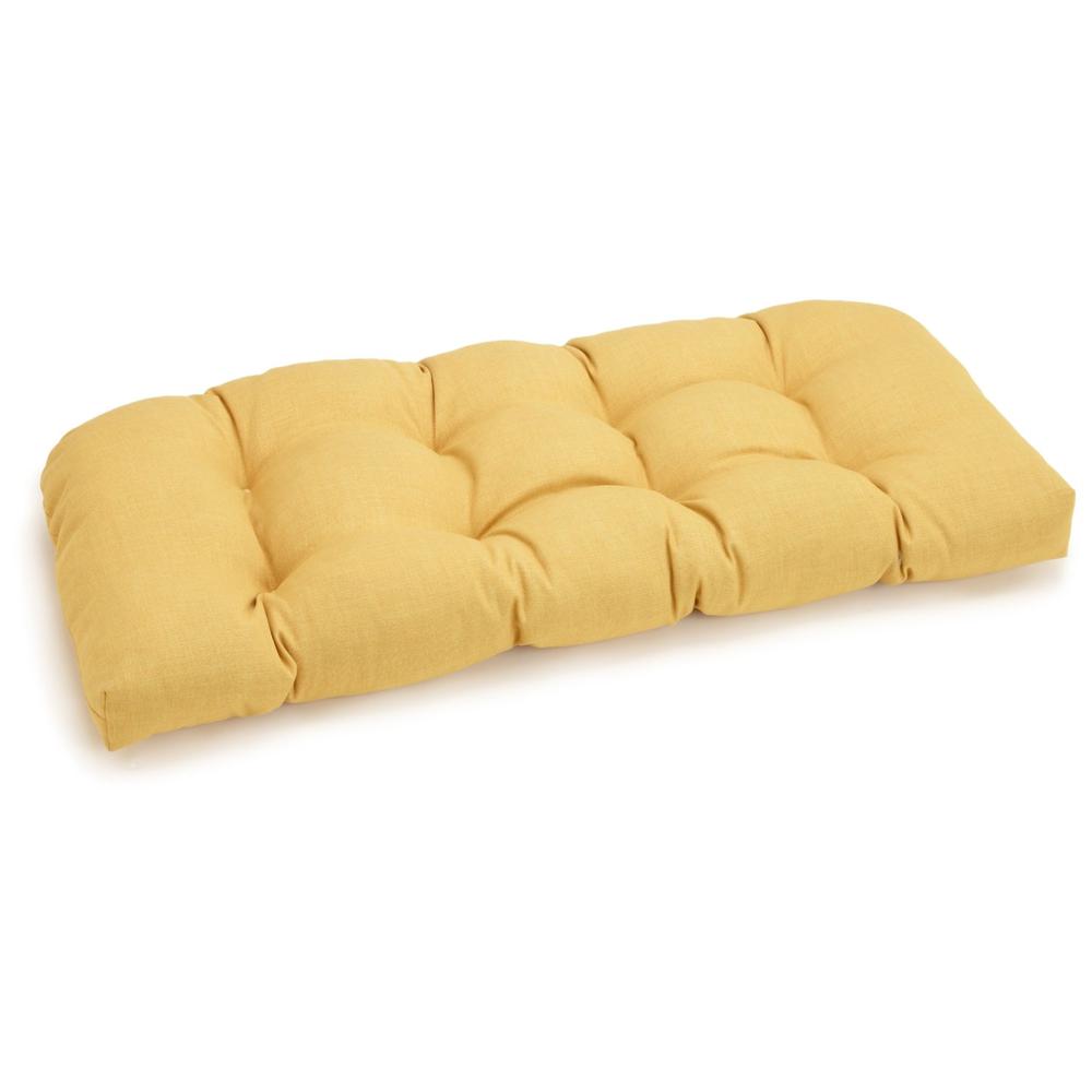 42-inch by 19-inch U-Shaped Solid Spun Polyester Tufted Settee/Bench Cushion. Picture 1