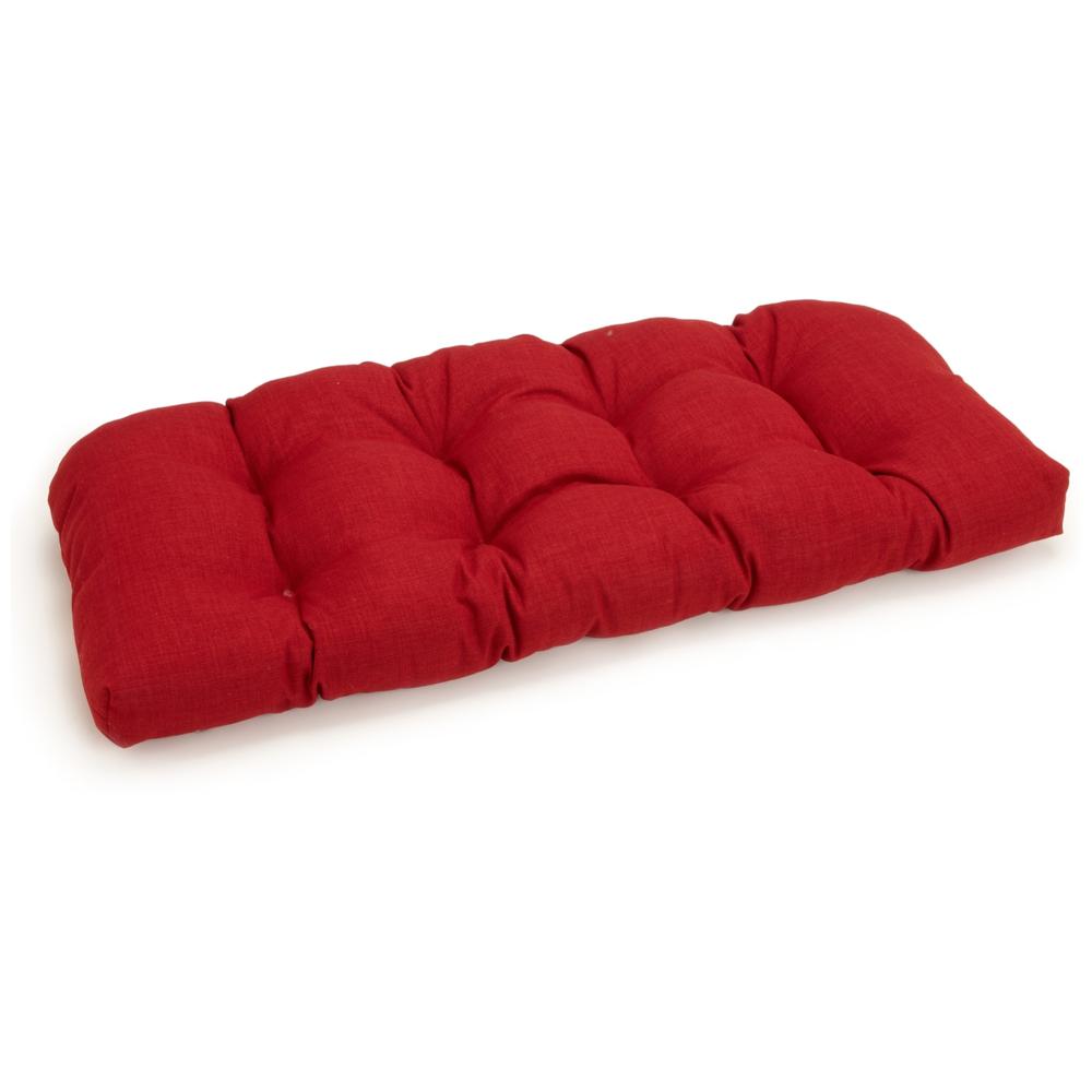 42-inch by 19-inch U-Shaped Solid Spun Polyester Tufted Settee/Bench Cushion. Picture 1