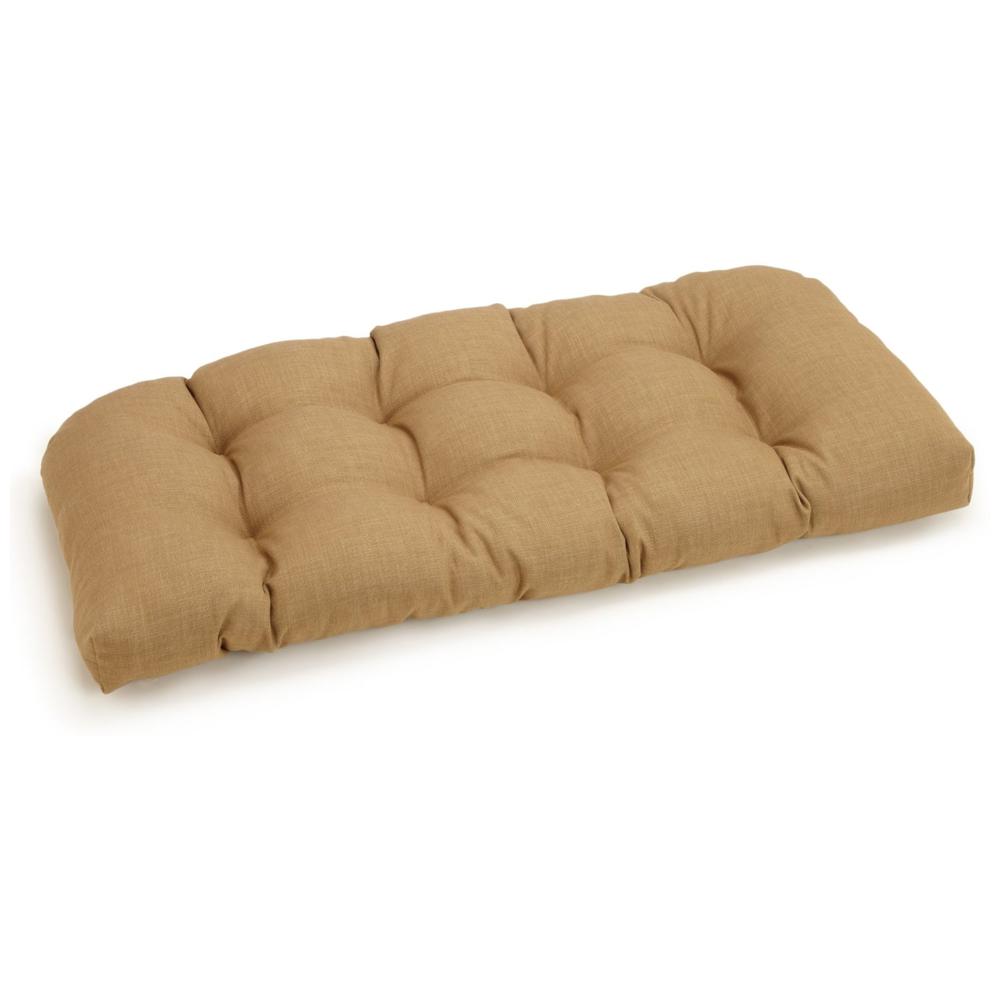 42-inch by 19-inch U-Shaped Solid Spun Polyester Tufted Settee/Bench Cushion. Picture 1