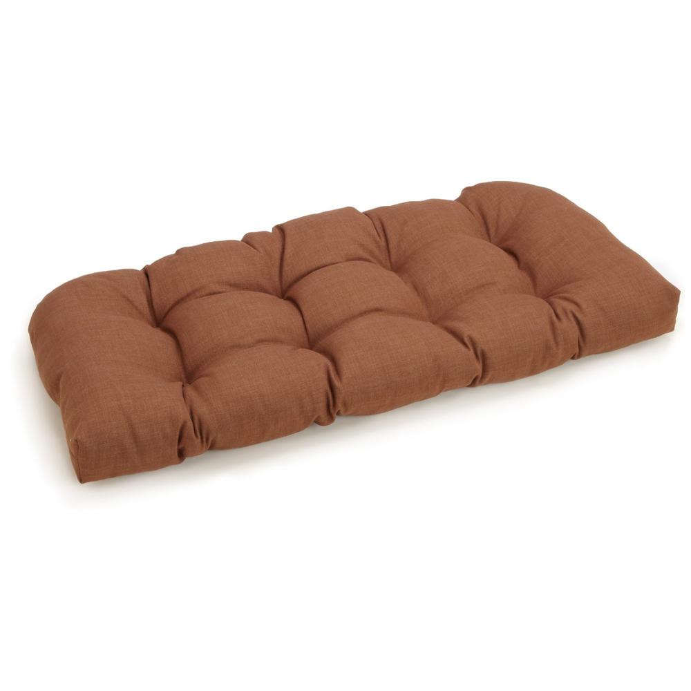42-inch by 19-inch U-Shaped Solid Spun Polyester Tufted Settee/Bench Cushion. Picture 1