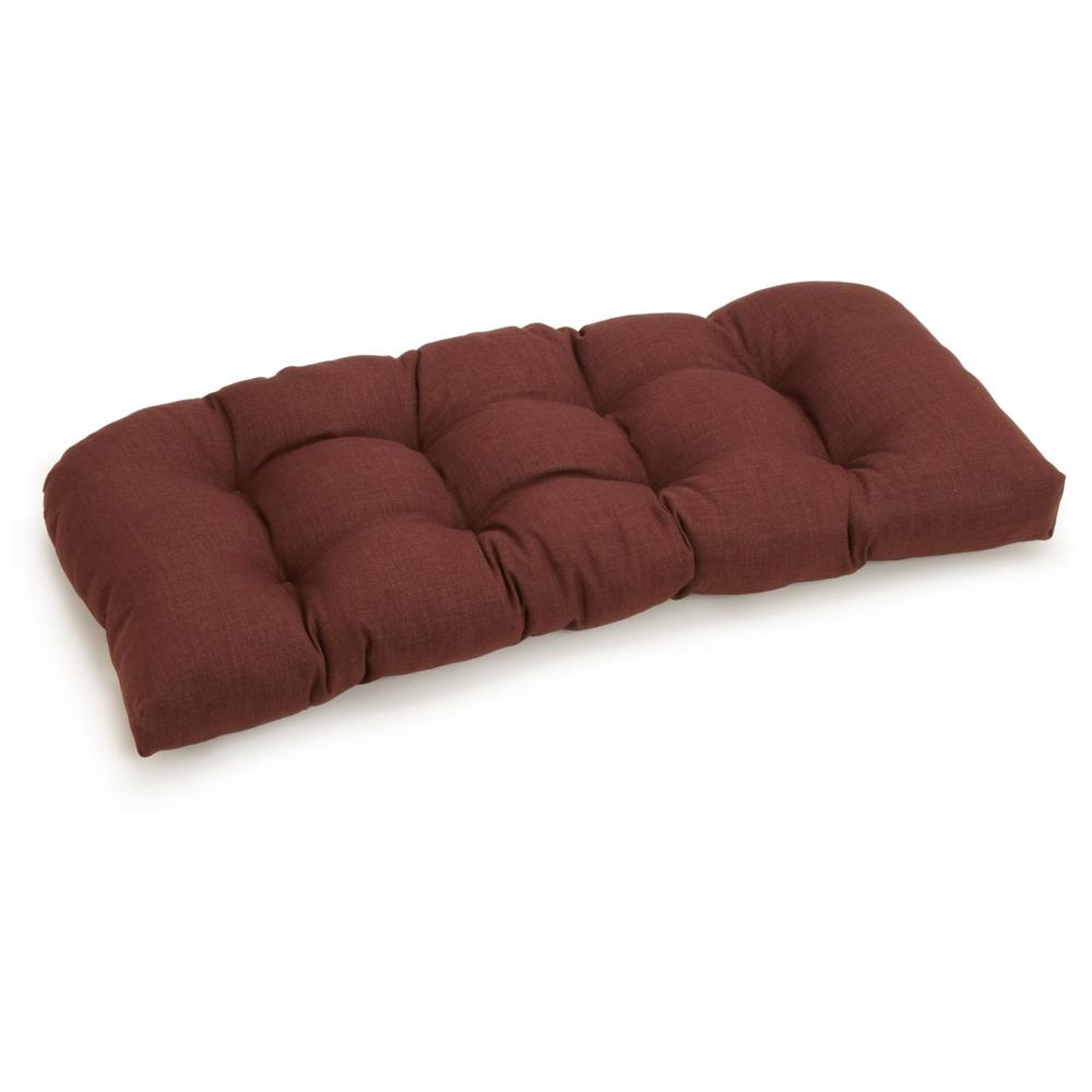 42-inch by 19-inch U-Shaped Solid Spun Polyester Tufted Settee/Bench Cushion. Picture 1