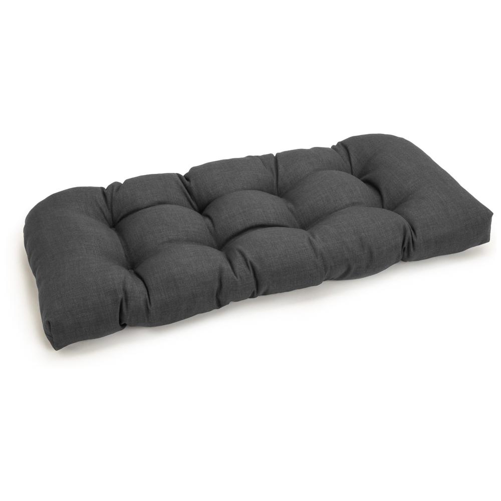 42-inch by 19-inch U-Shaped Solid Spun Polyester Tufted Settee/Bench Cushion. Picture 1