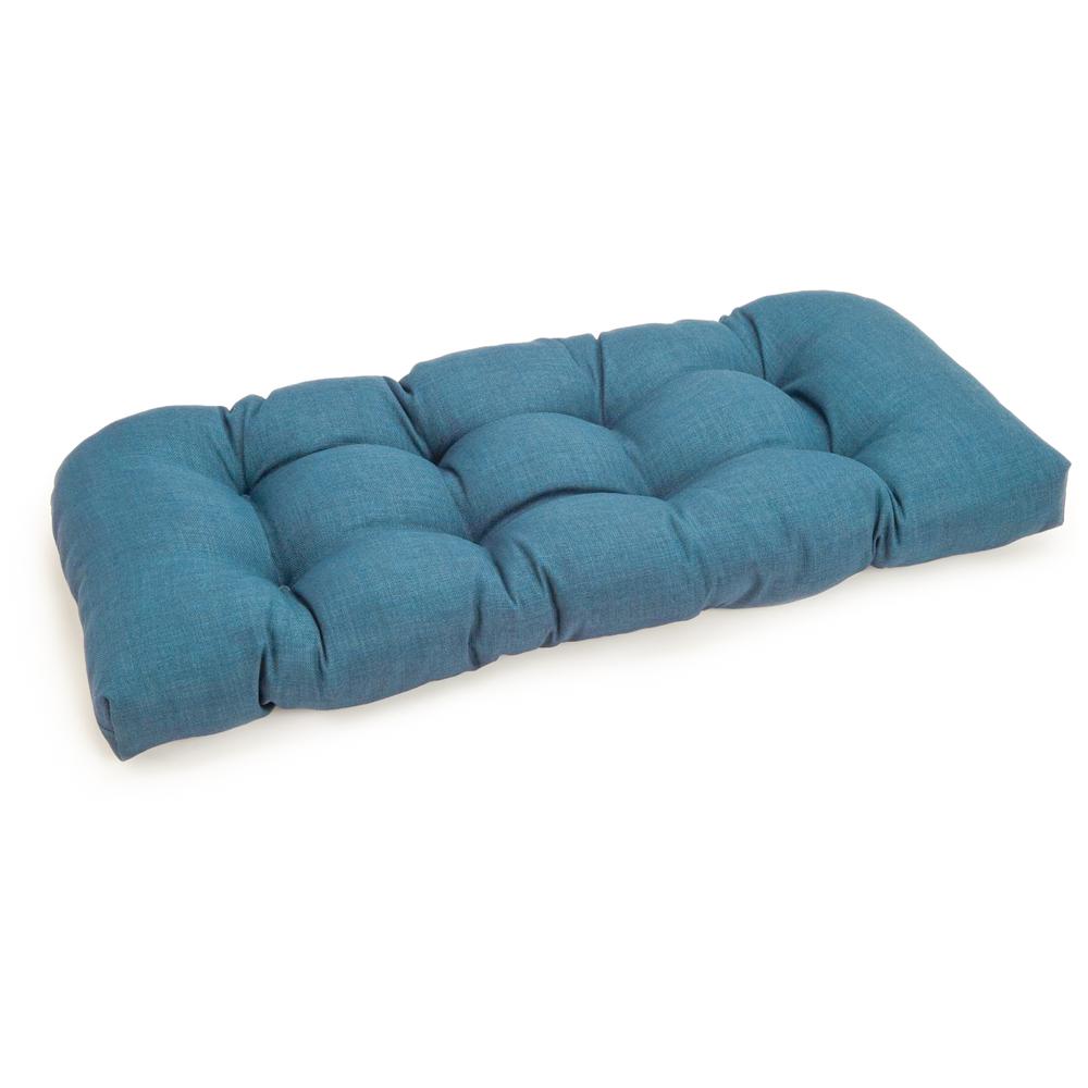42-inch by 19-inch U-Shaped Solid Spun Polyester Tufted Settee/Bench Cushion. Picture 1