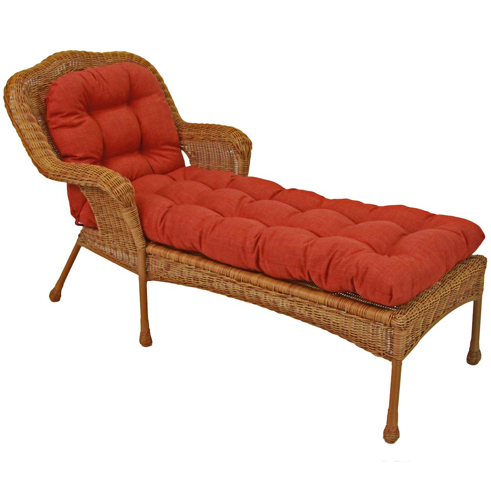 74-inch by 19-inch U-Shaped Outdoor Tufted Chaise Lounge Cushion. Picture 1