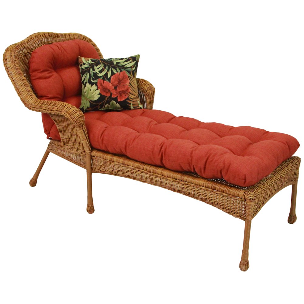 74-inch by 19-inch U-Shaped Outdoor Tufted Chaise Lounge Cushion. Picture 3