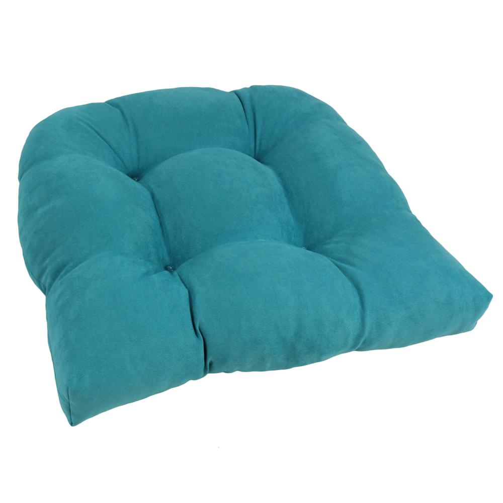 19-inch U-Shaped Micro Suede Tufted Dining Chair Cushion. Picture 1