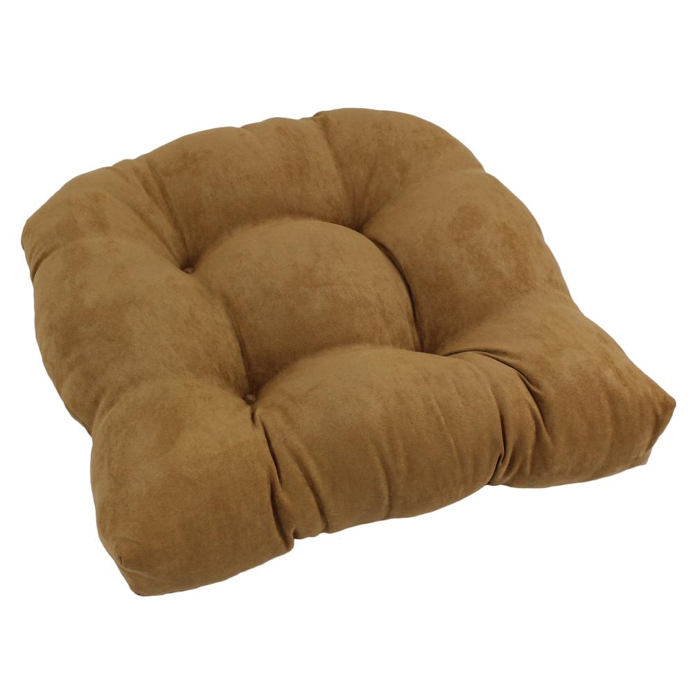 19-inch U-Shaped Micro Suede Tufted Dining Chair Cushion. Picture 1