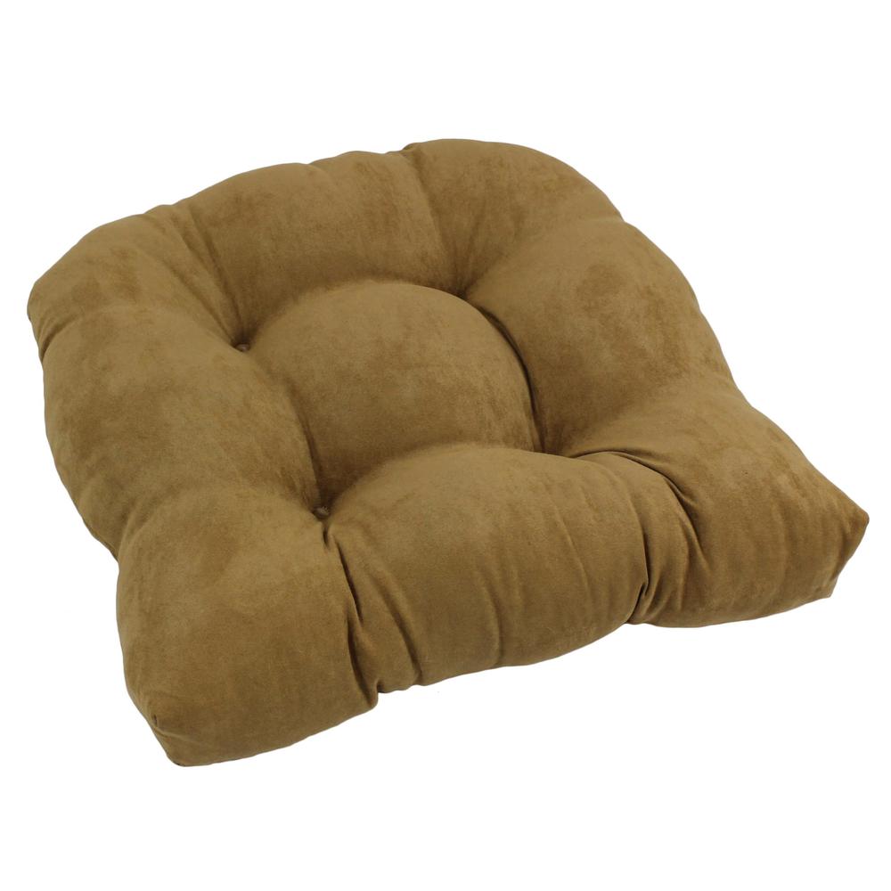 19-inch U-Shaped Micro Suede Tufted Dining Chair Cushion. Picture 1