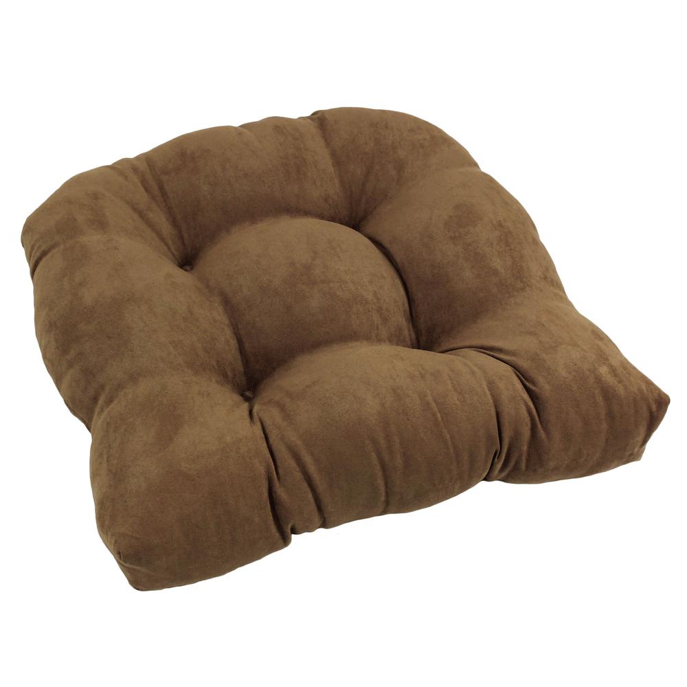 19-inch U-Shaped Micro Suede Tufted Dining Chair Cushion. Picture 1