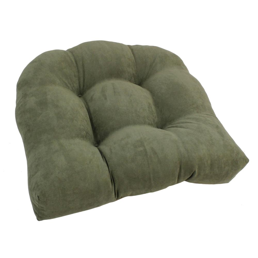 19-inch U-Shaped Micro Suede Tufted Dining Chair Cushion. Picture 1