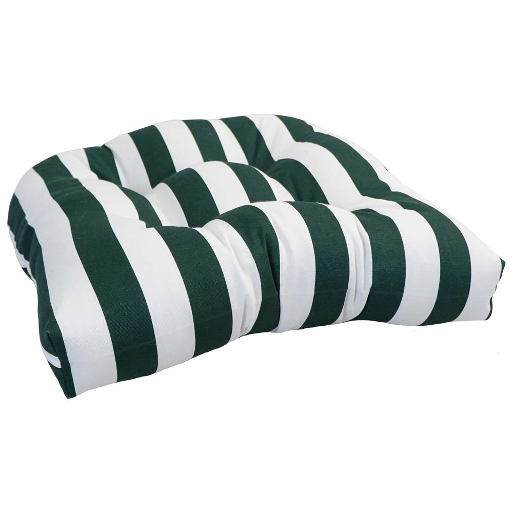 19-inch U-Shaped Spun Polyester Outdoor Tufted Dining Chair Cushion. Picture 1