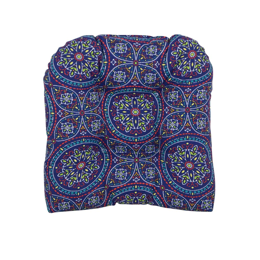 19-inch U-Shaped Spun Polyester Outdoor Tufted Dining Chair Cushion. Picture 2
