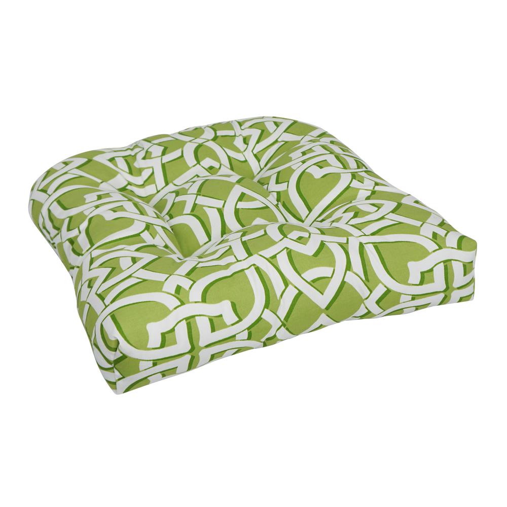 19-inch U-Shaped Spun Polyester Outdoor Tufted Dining Chair Cushion. Picture 1