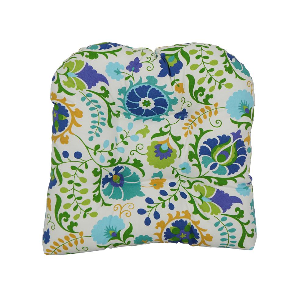 19-inch U-Shaped Spun Polyester Outdoor Tufted Dining Chair Cushion. Picture 2