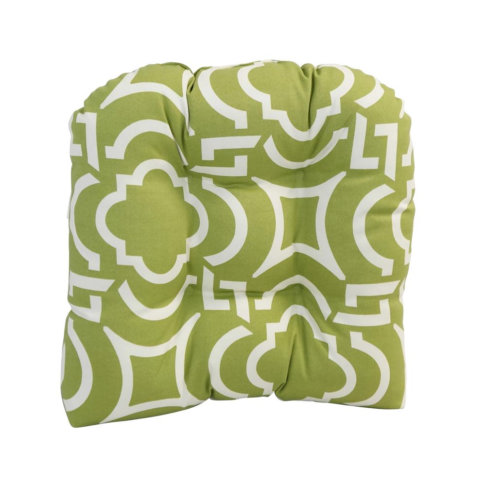 19-inch U-Shaped Spun Polyester Outdoor Tufted Dining Chair Cushion. Picture 2
