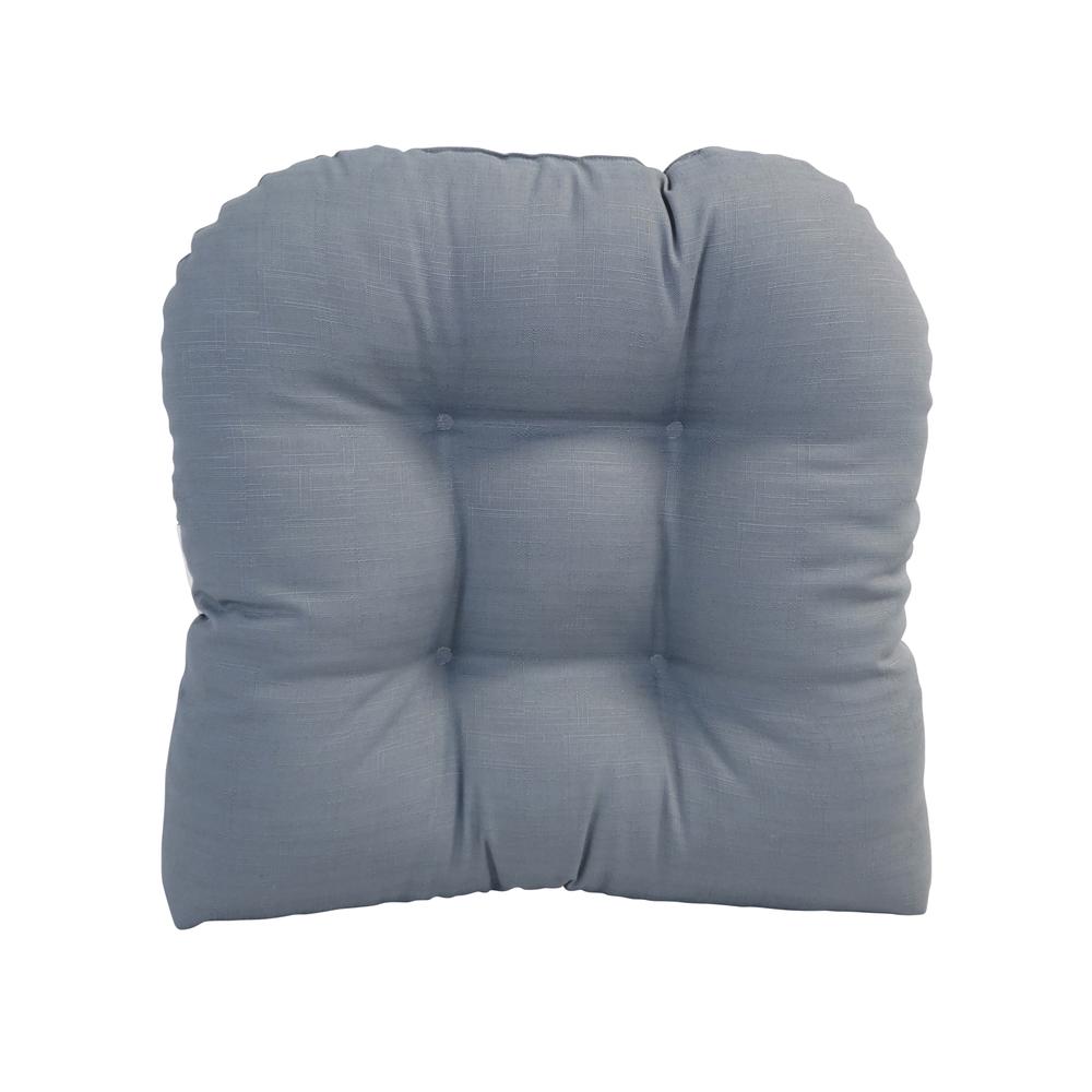 19-inch U-Shaped Spun Polyester Outdoor Tufted Dining Chair Cushion. Picture 2