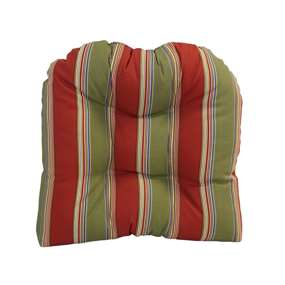 19-inch U-Shaped Spun Polyester Outdoor Tufted Dining Chair Cushion. Picture 2