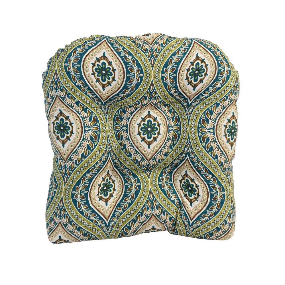 19-inch U-Shaped Spun Polyester Outdoor Tufted Dining Chair Cushion. Picture 2