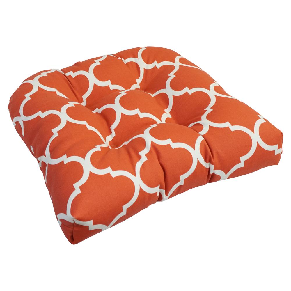 19-inch U-Shaped Spun Polyester Outdoor Tufted Dining Chair Cushion. Picture 1