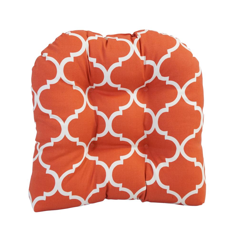 19-inch U-Shaped Spun Polyester Outdoor Tufted Dining Chair Cushion. Picture 2