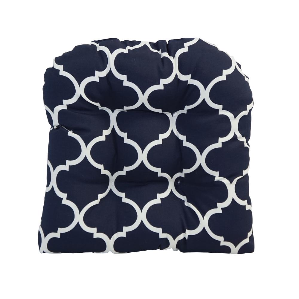 19-inch U-Shaped Spun Polyester Outdoor Tufted Dining Chair Cushion. Picture 2