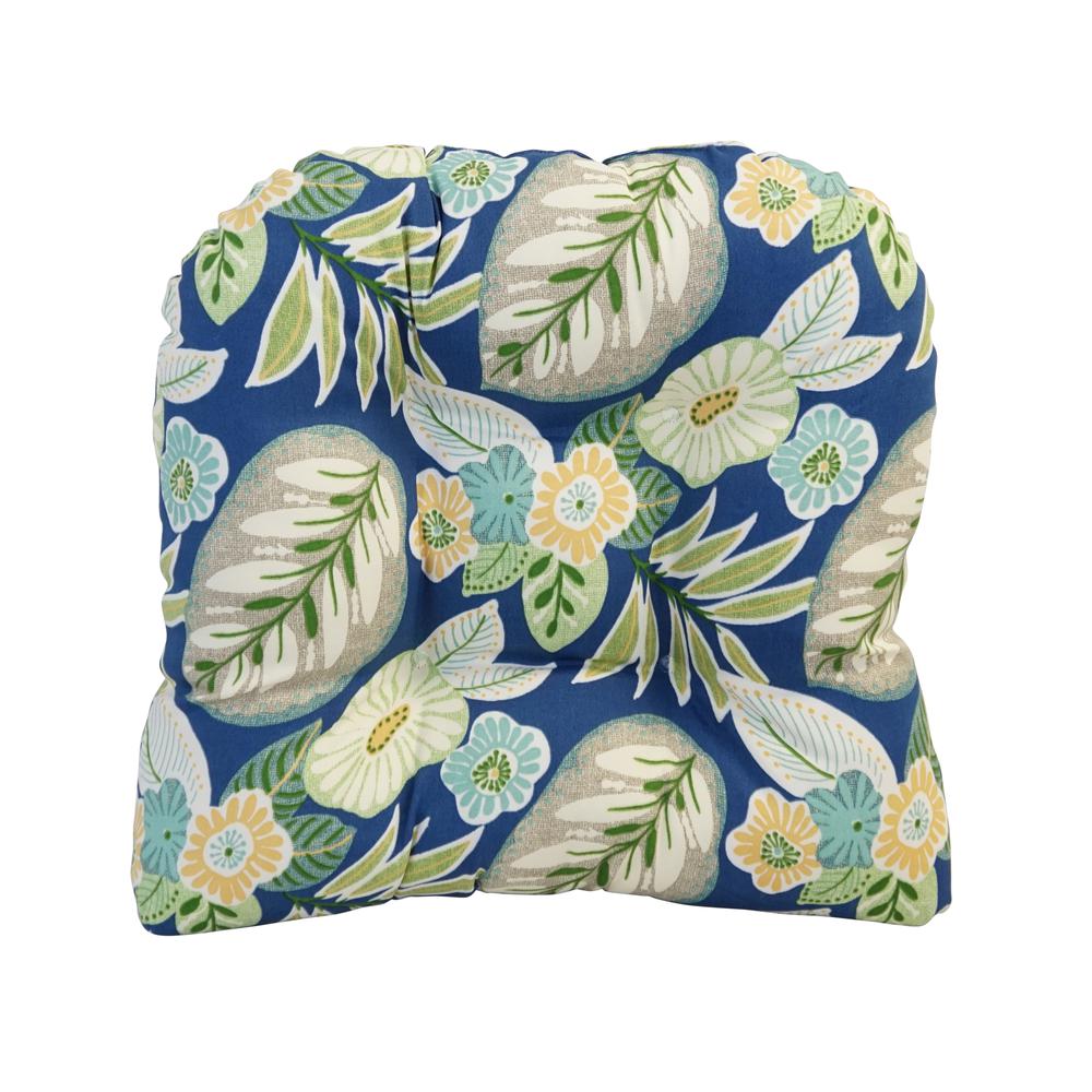 19-inch U-Shaped Spun Polyester Outdoor Tufted Dining Chair Cushion. Picture 2